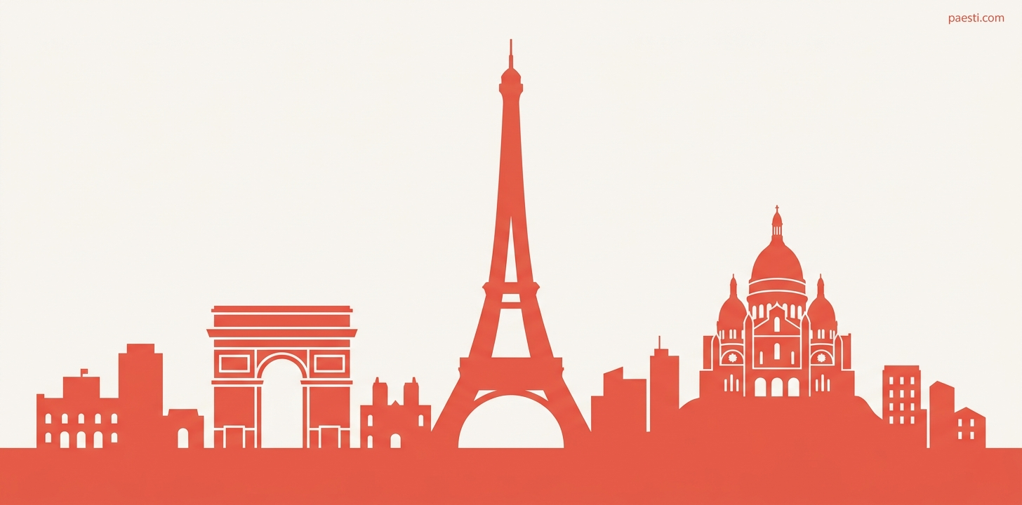 Paris skyline illustration